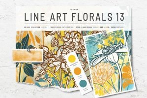 Line Art Flowers For Procreate 13