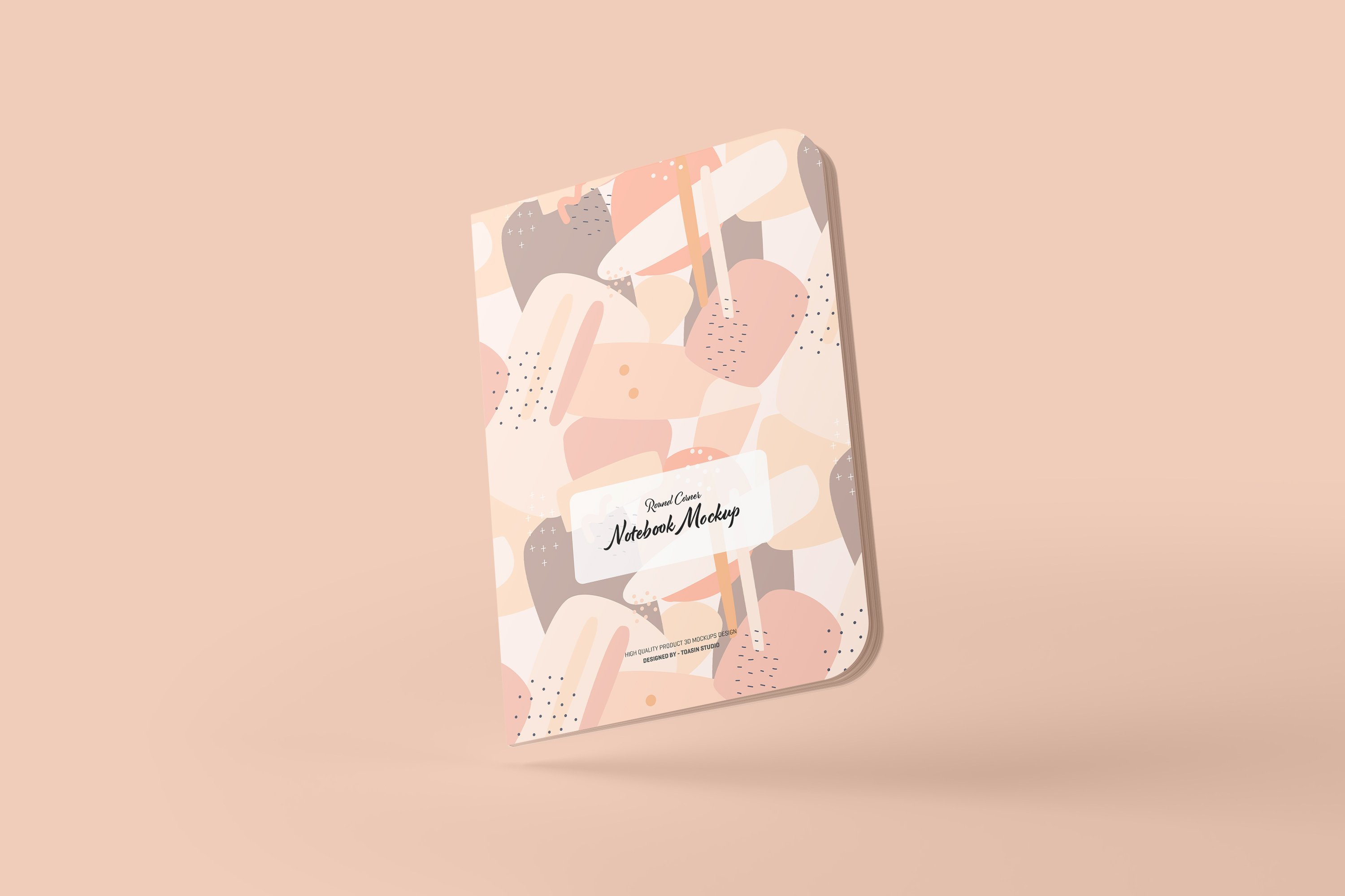 Round Corner Notebook Mockup - Design Cuts