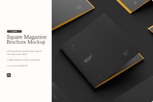 Square Magazine | Brochure Mockup Set