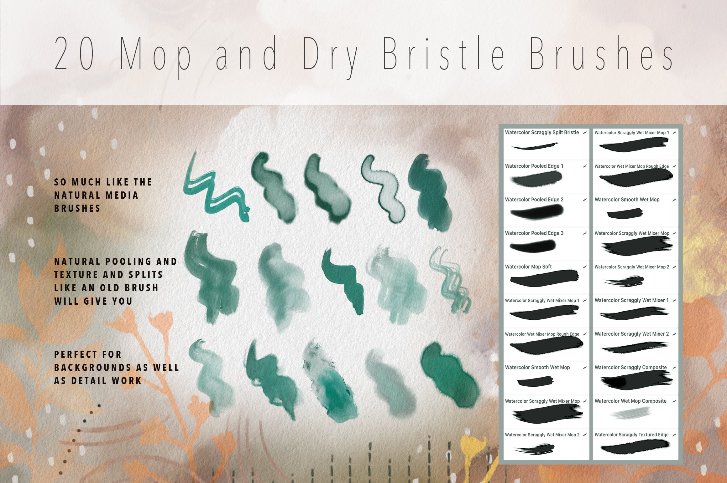 Watercolor Brush Set For Procreate - Design Cuts