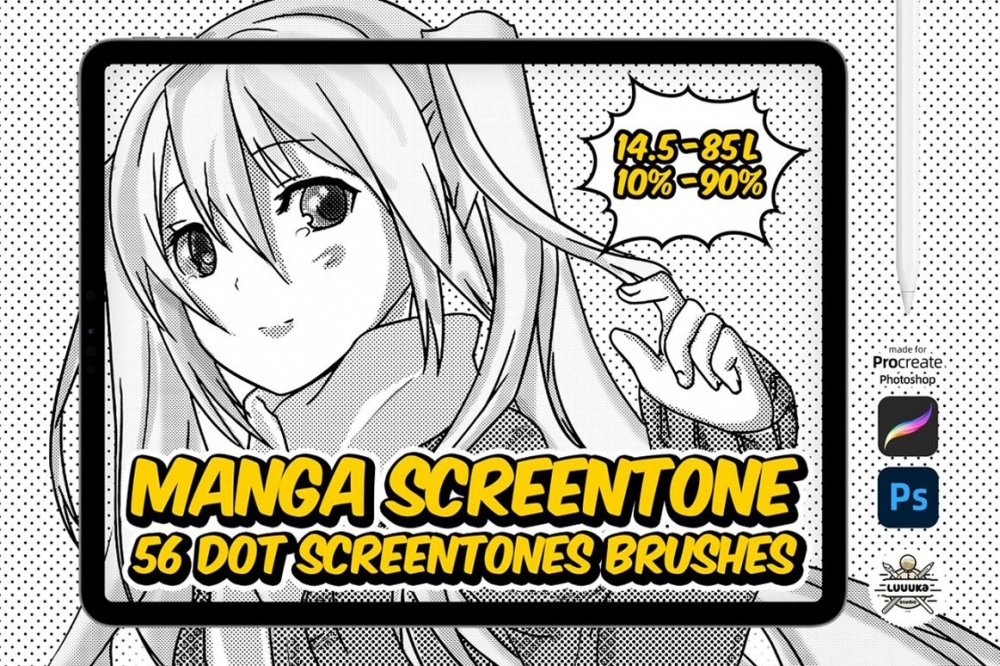 manga screentones procreate free