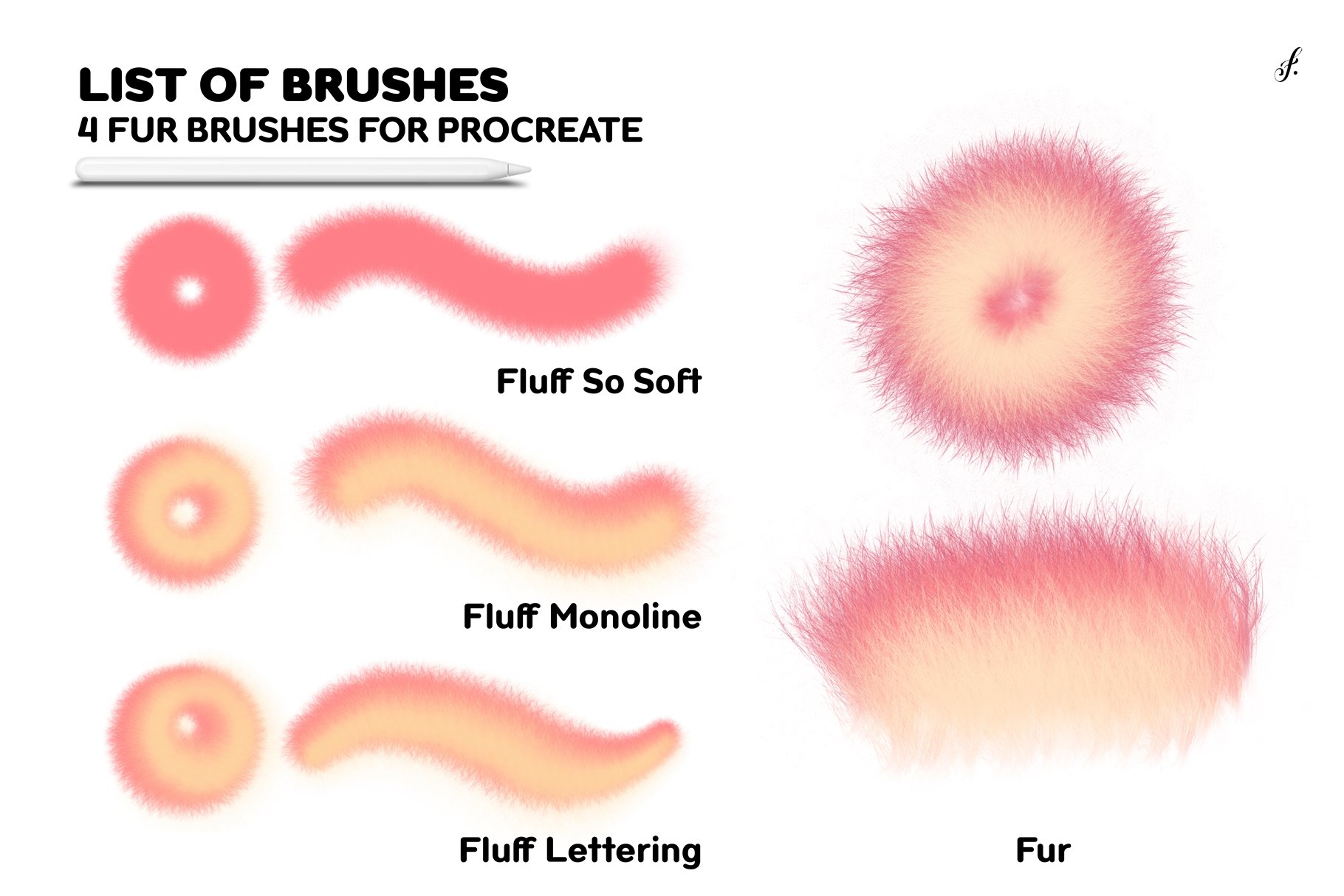 Procreate Fur Brush | 4 Fur Brushes For Procreate