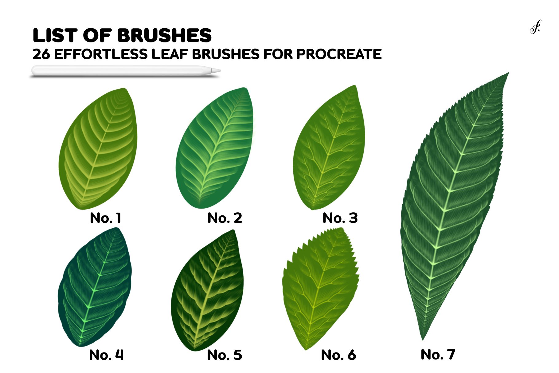 free leaves brushes procreate