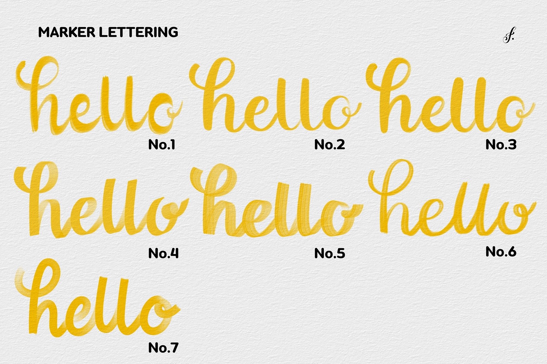 30 Calligraphy & Lettering Guides For Procreate & Print - Design Cuts
