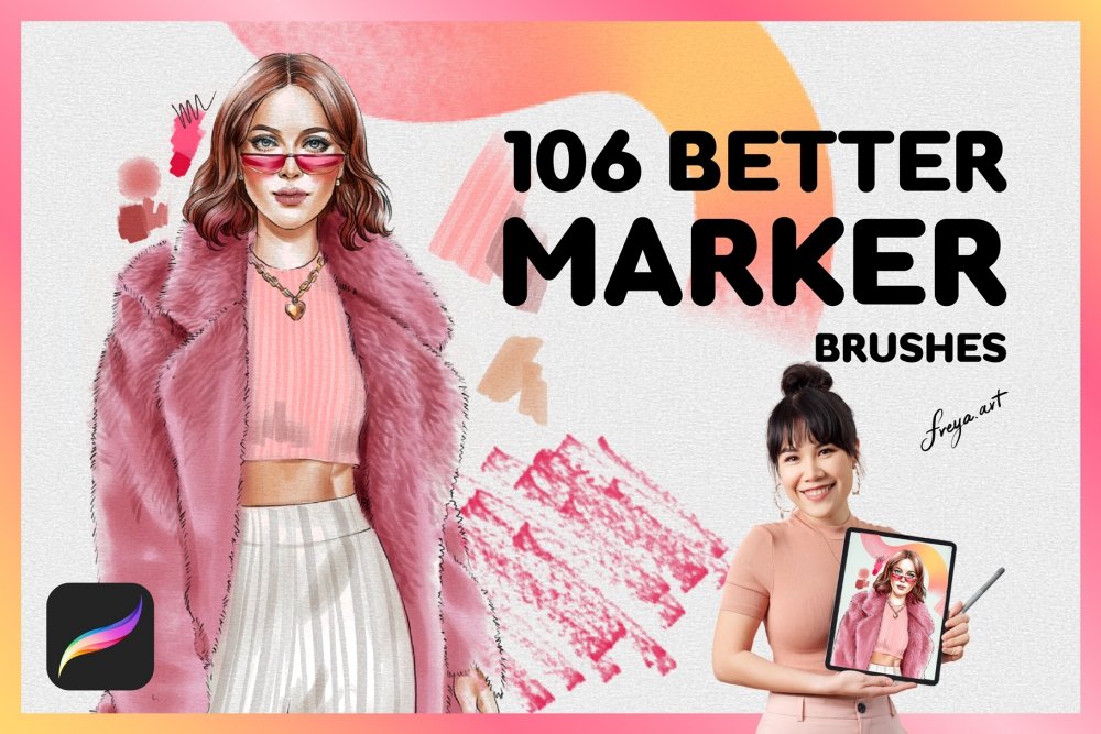 Procreate Copic Marker | 106 Better Marker Brushes