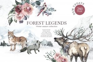 Forest Legends Winter Animal Set
