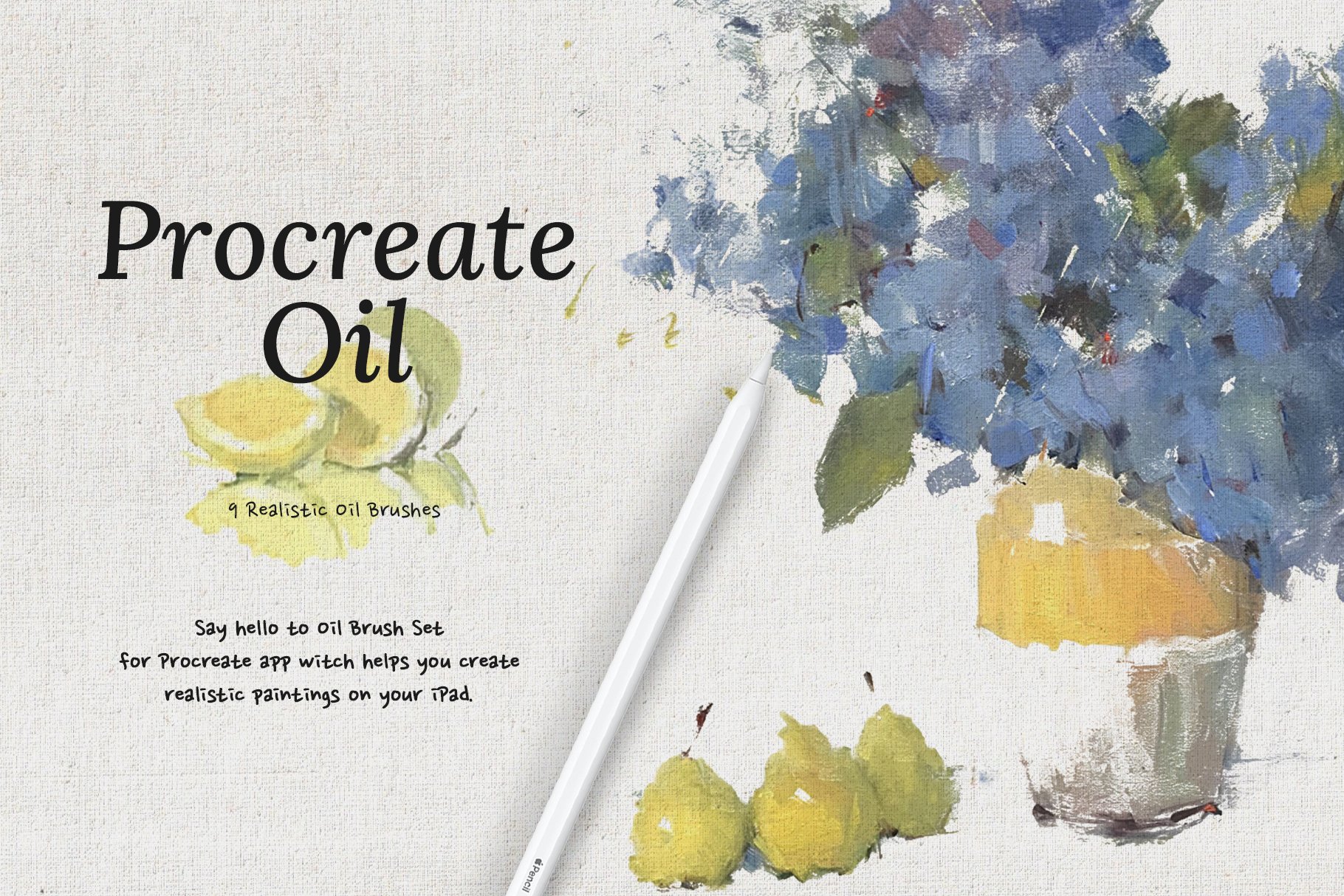 Procreate Classic Oil Brush Set + Texture - Design Cuts