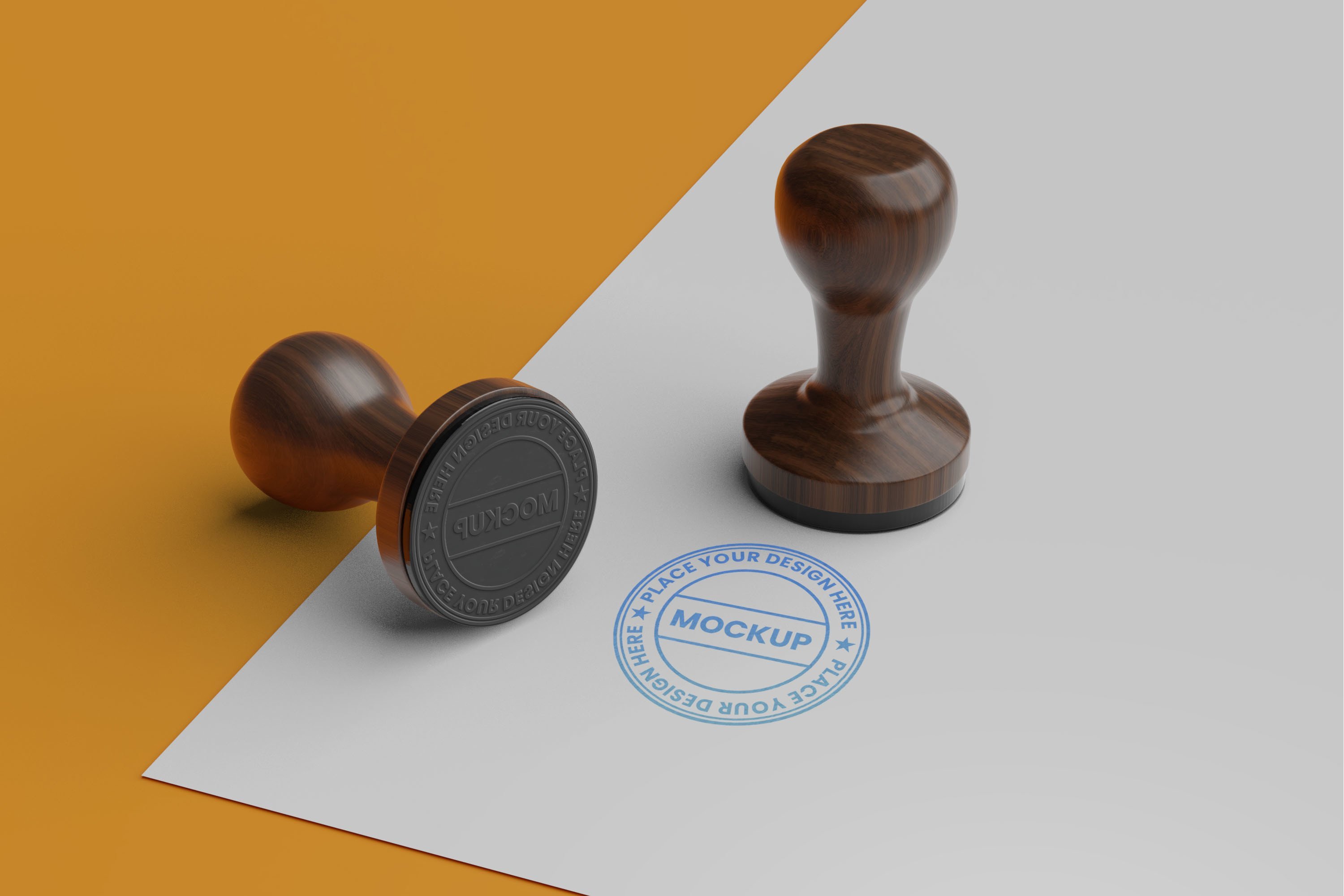 Rubber Stamp Mockup — Medialoot