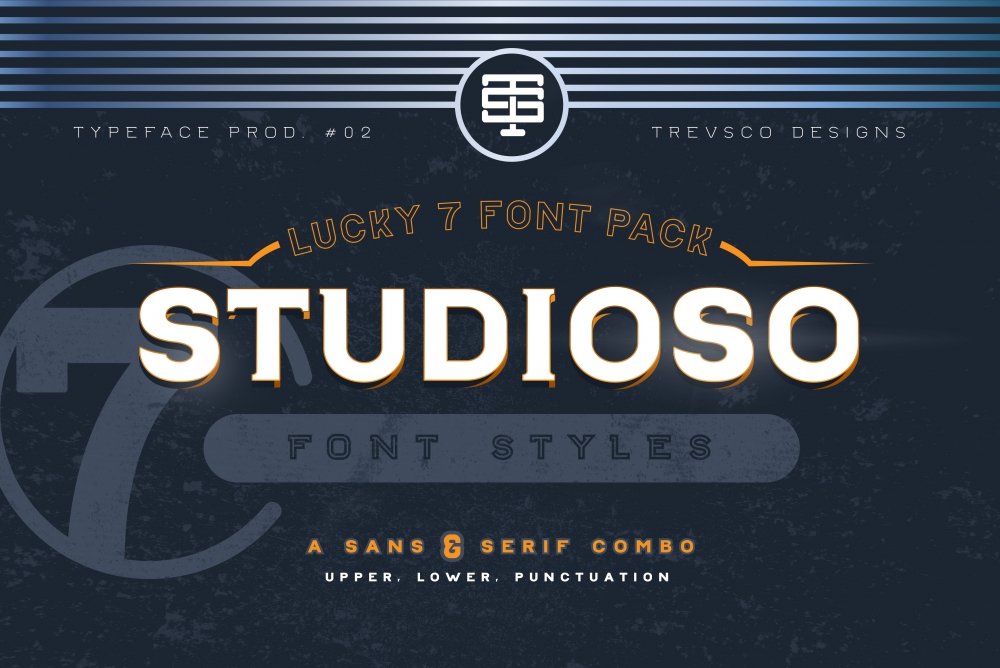 Studioso - Lucky 7 Font Pack - Design Cuts