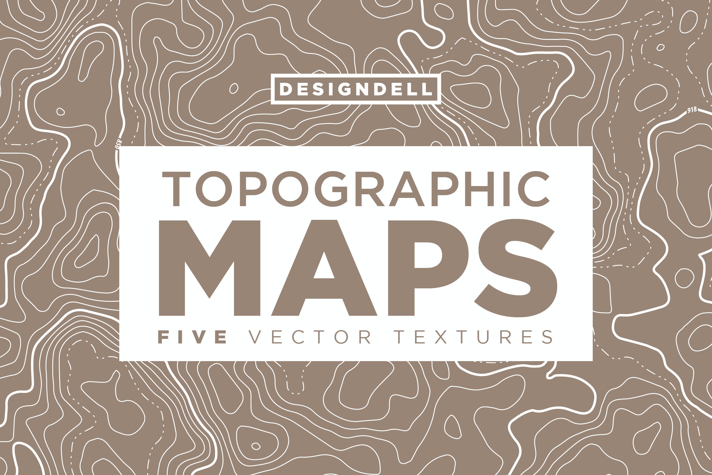 Topographic Map Textures Design Cuts