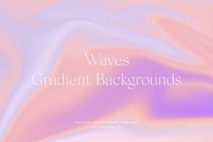 Waves Gradient Backgrounds With Grain Texture