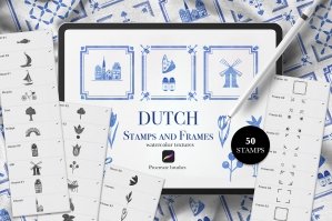 Dutch Ornamental Procreate Brushes