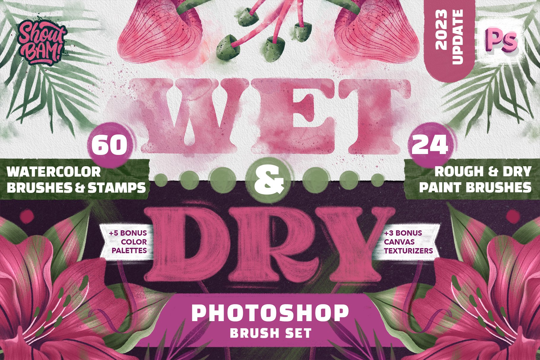 Wet & Dry Photoshop Brush Set