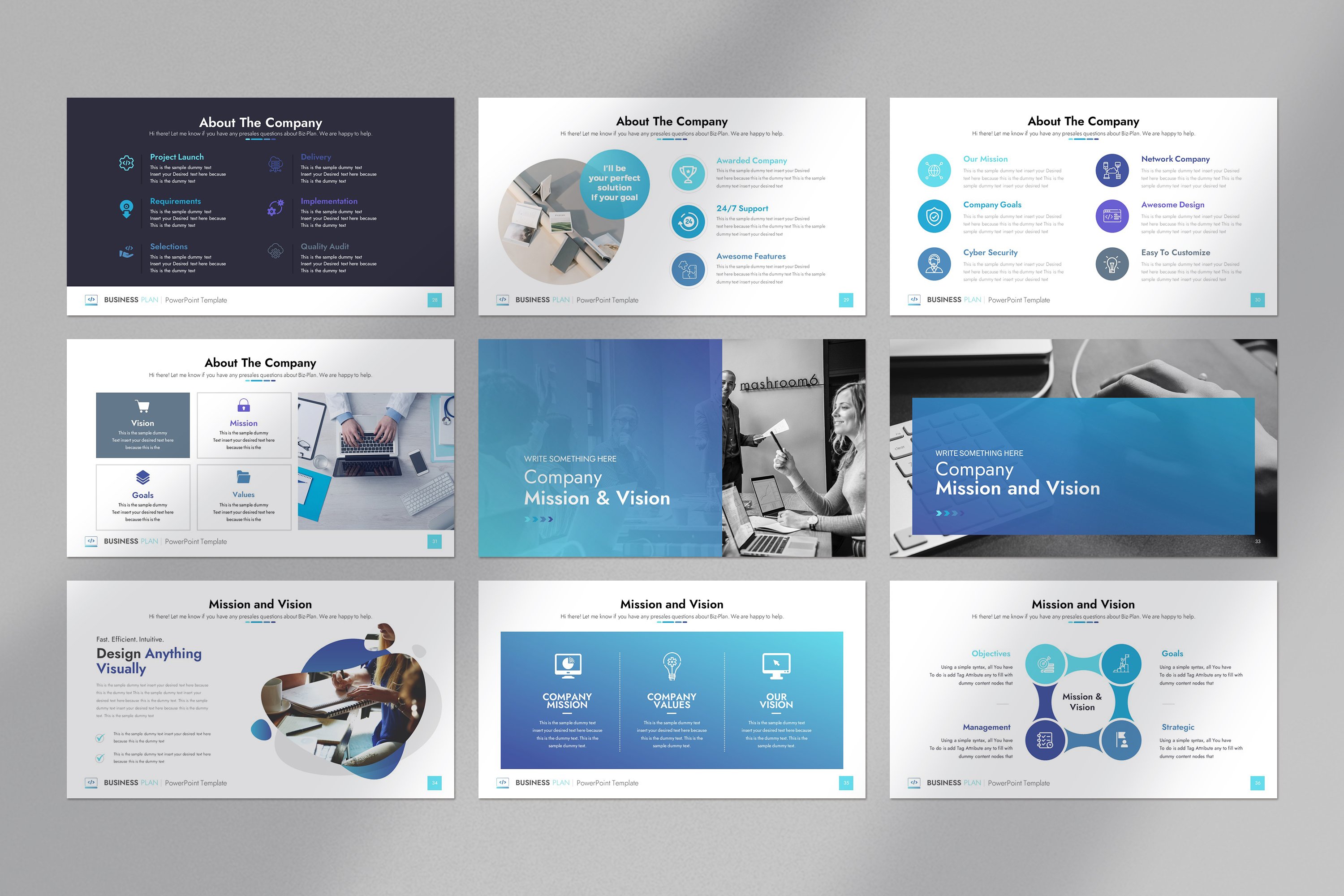 Business Plan PowerPoint Template - Design Cuts