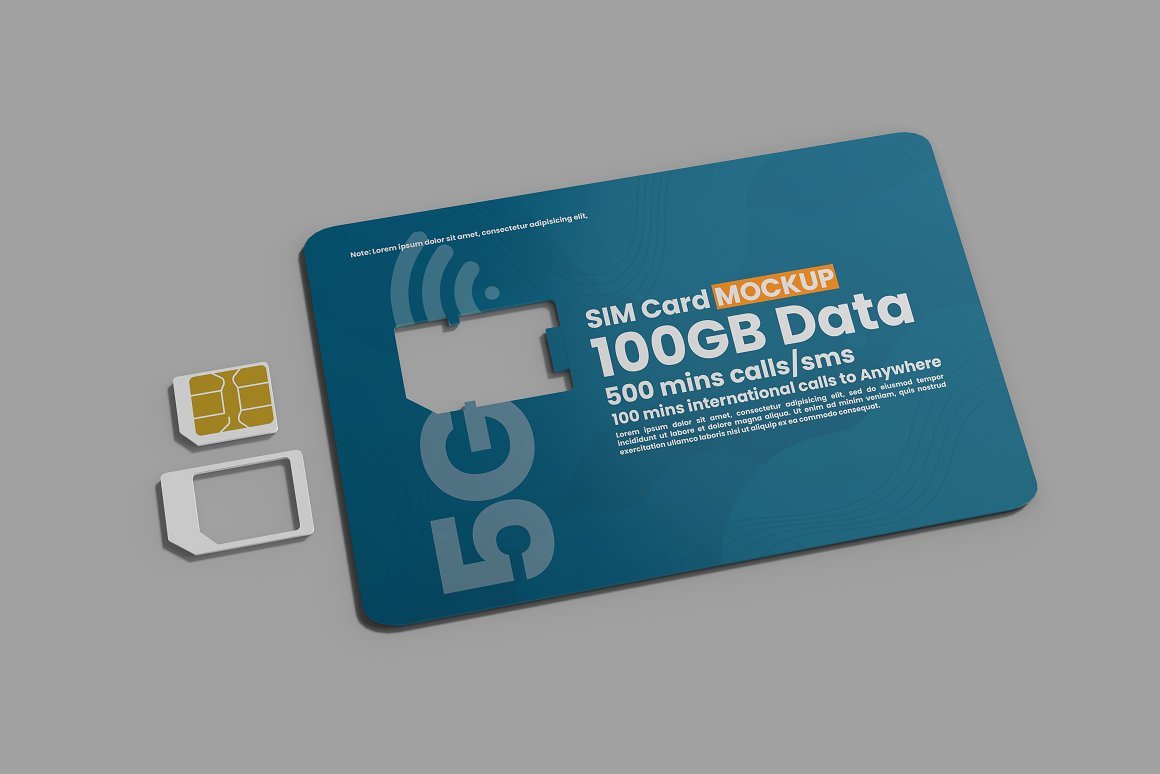 Sim Card Mockup - Design Cuts