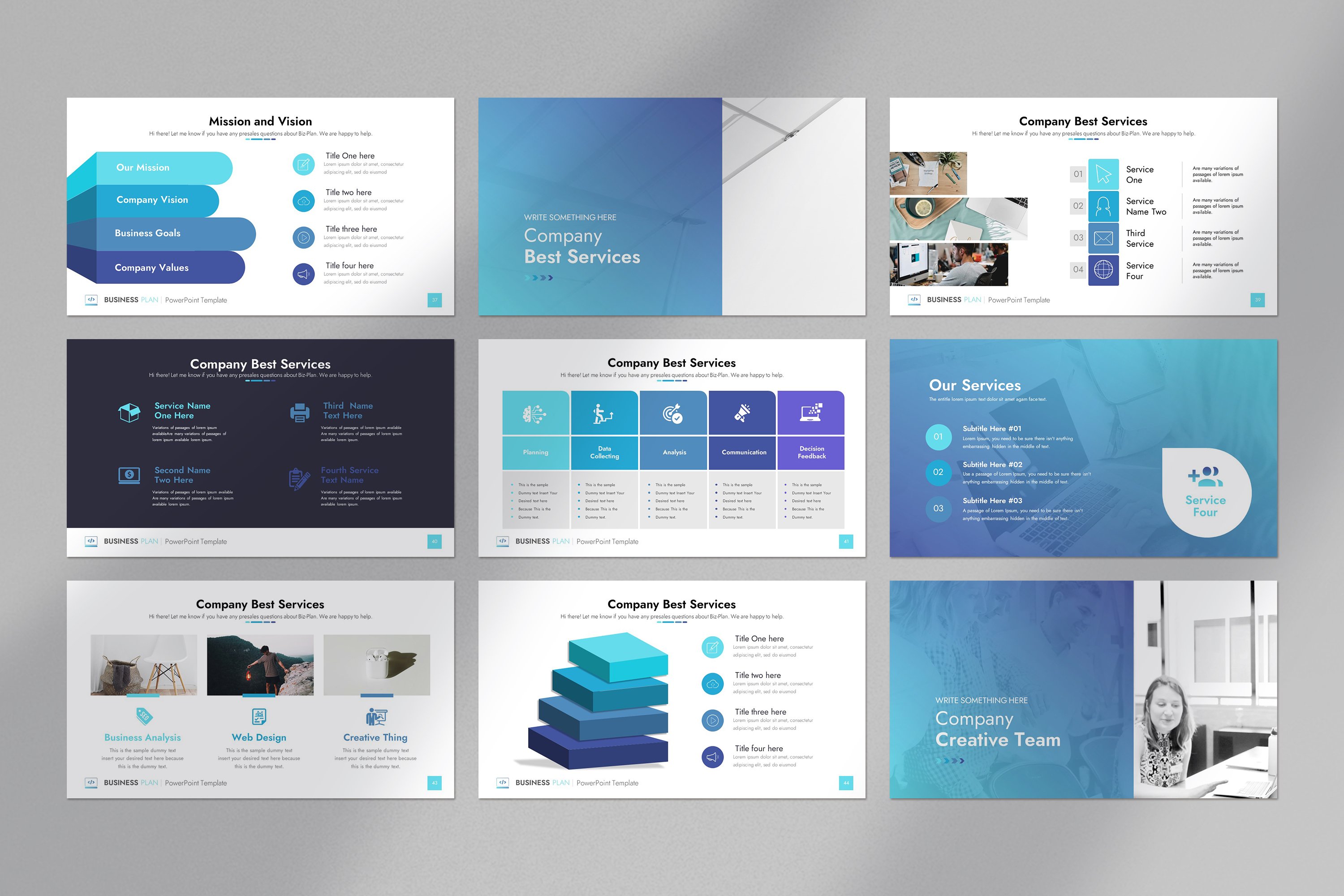 Business Plan PowerPoint Template - Design Cuts