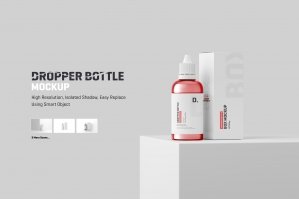 Dropper Bottle Packaging Mockup 2