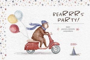 Bears Party - Christmas Clipart