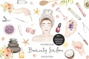 Watercolor Beauty Salon Collection