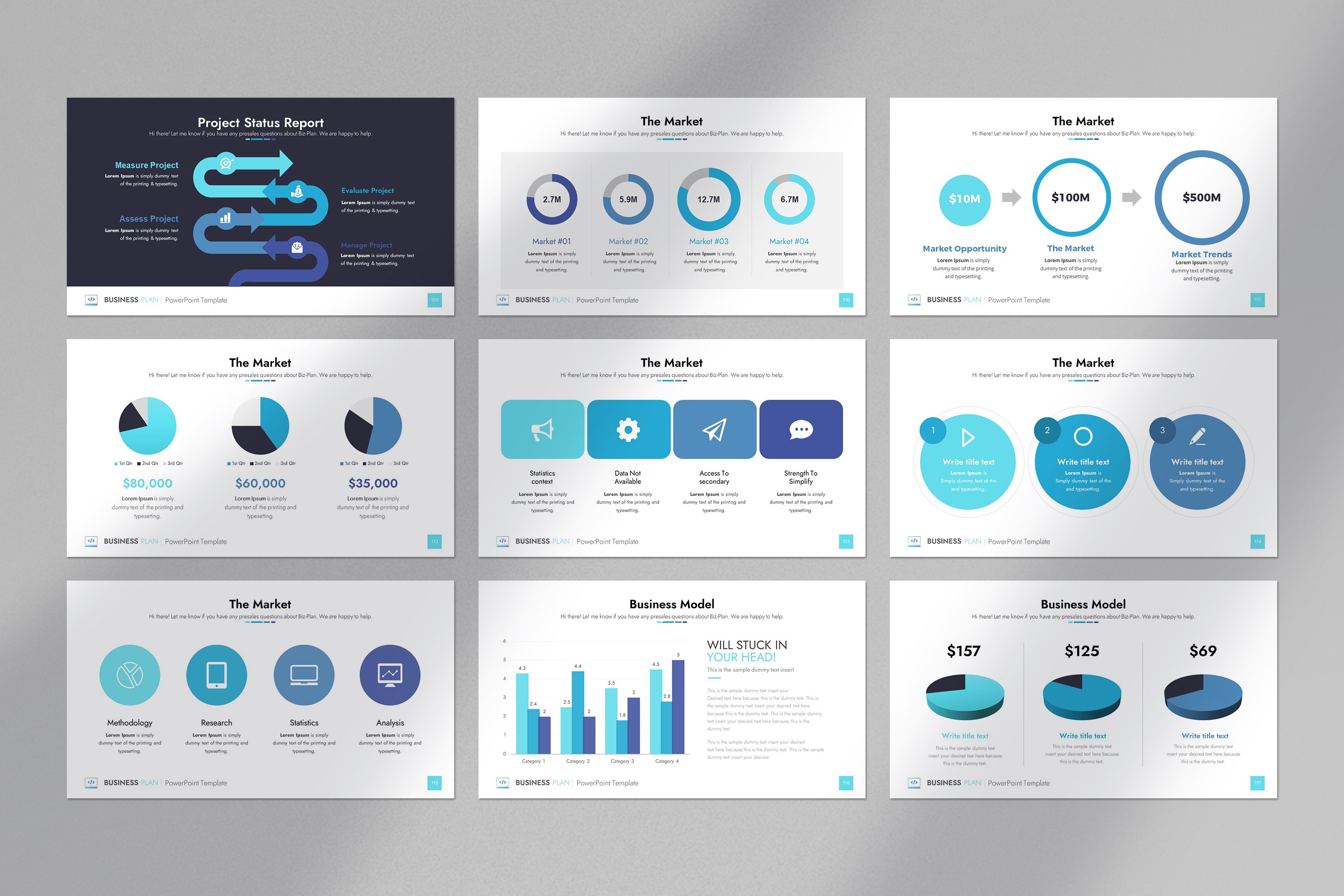 Business Plan PowerPoint Template - Design Cuts