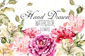 Beautiful Watercolor Flowers 3