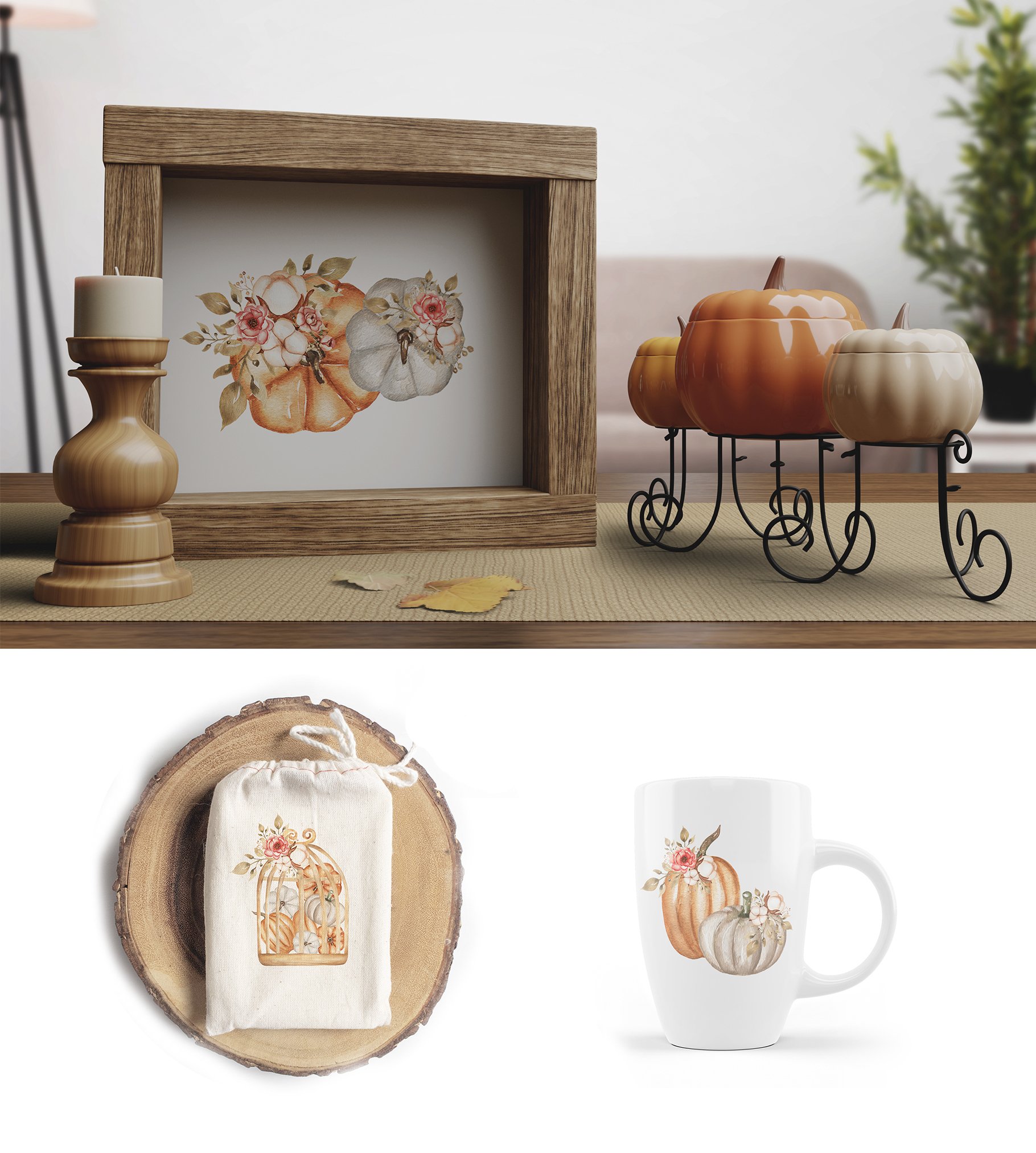 Watercolor Autumn Aesthetic - Design Cuts