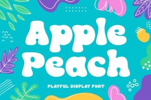 Apple Peach | Playful Display Font