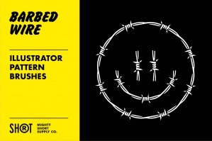 Barbed Wire Pattern Brushes For Illustrator