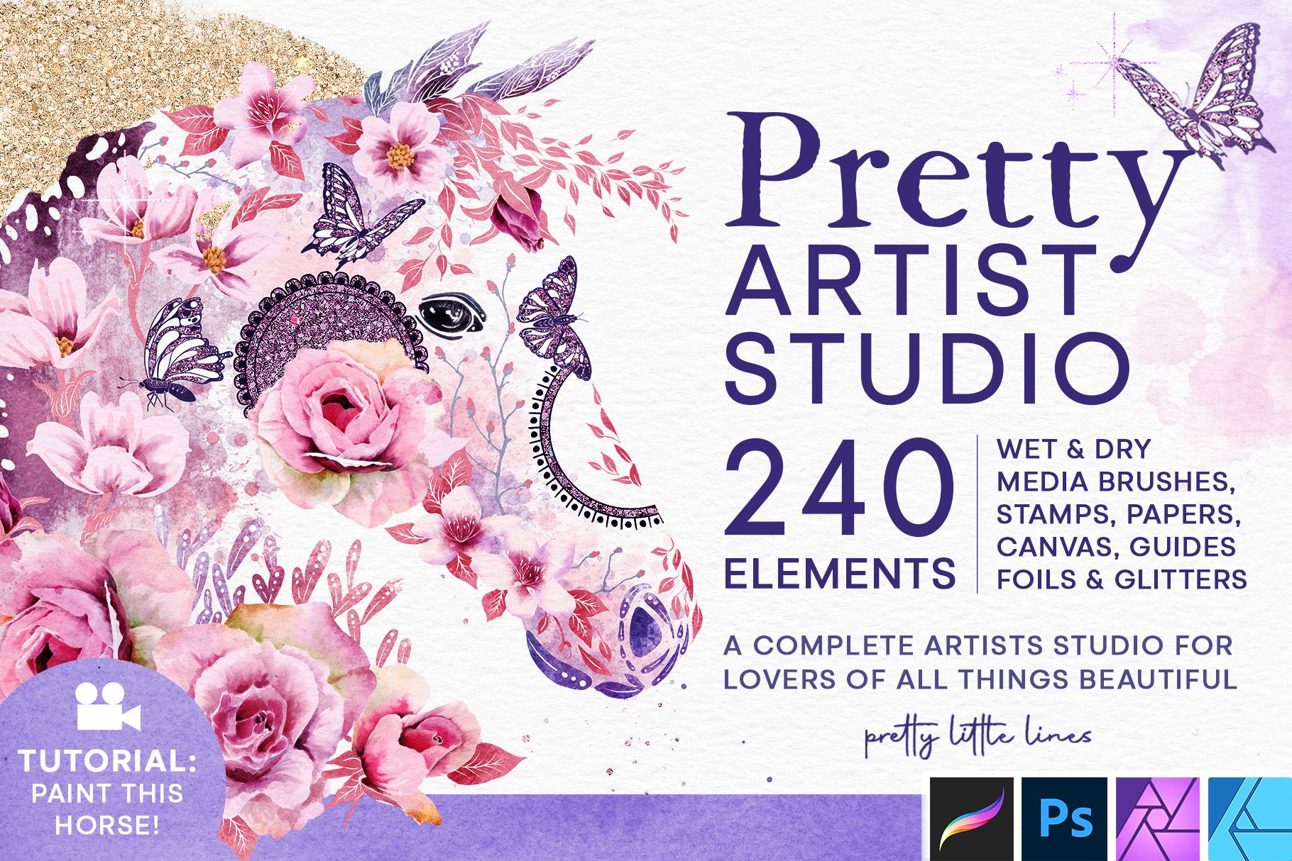 Pretty Artist Studio - Brush, Stamp & Texture Toolbox
