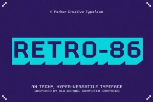 RETRO-86 - A Retro Computer Font