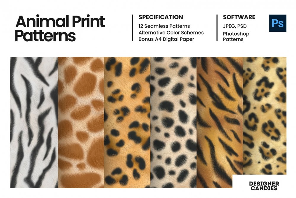 Animal Print Giraffe Print Scrapbook Paper Pink