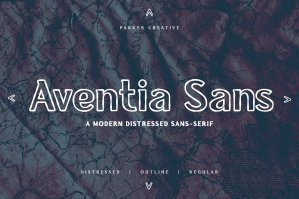 Aventia Sans - Modern Distressed Sans Serif