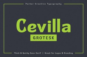 Cevilla Grotesk - Bold & Quirky Sans Serif