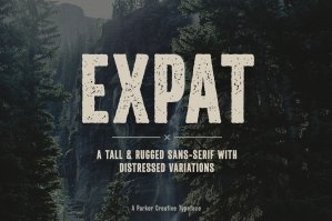 Expat - A Rugged Adventure Font