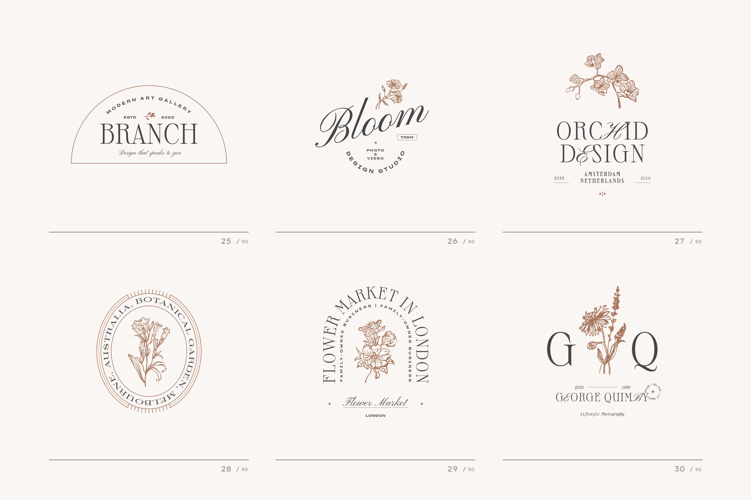 Botanical Logo Kit - Design Cuts