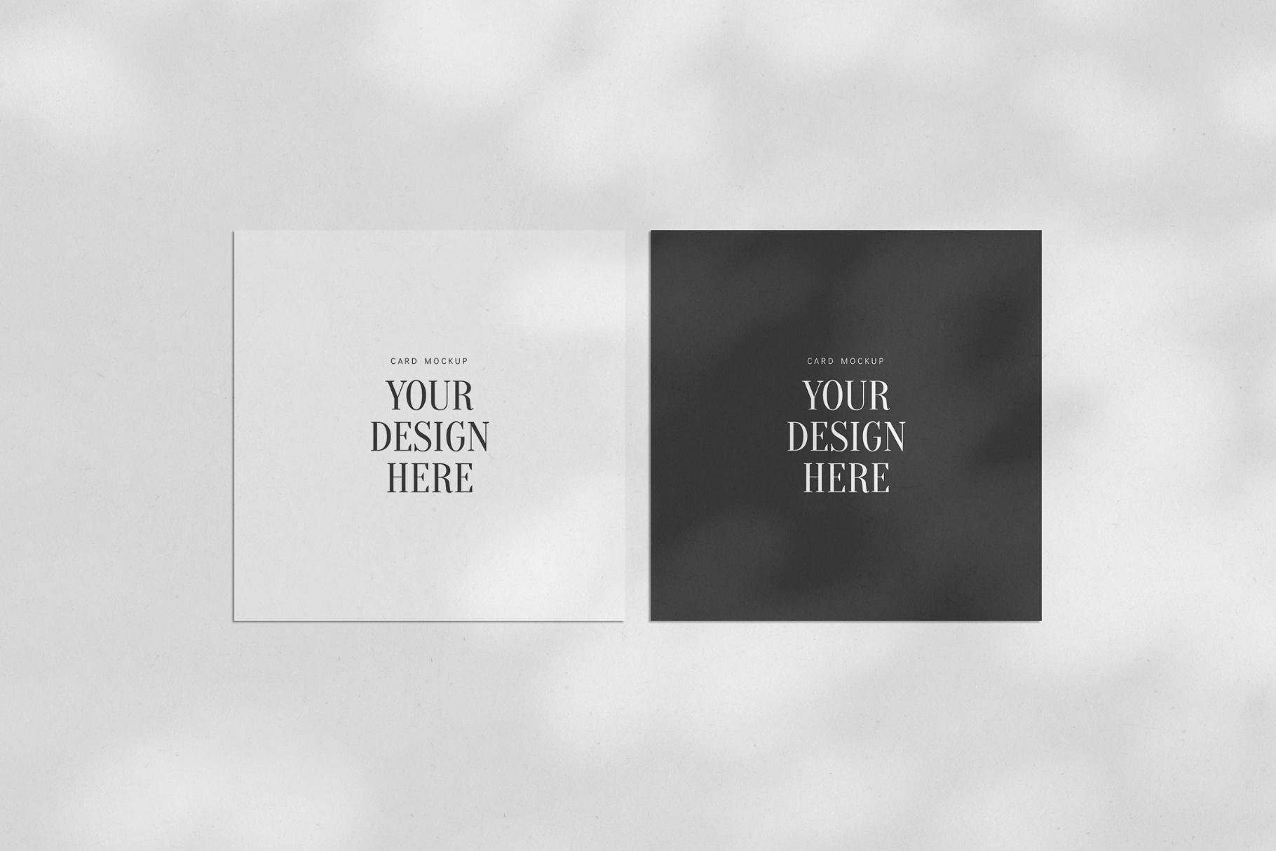 Paper Mockup Set 04: Square Card Mockup - Design Cuts