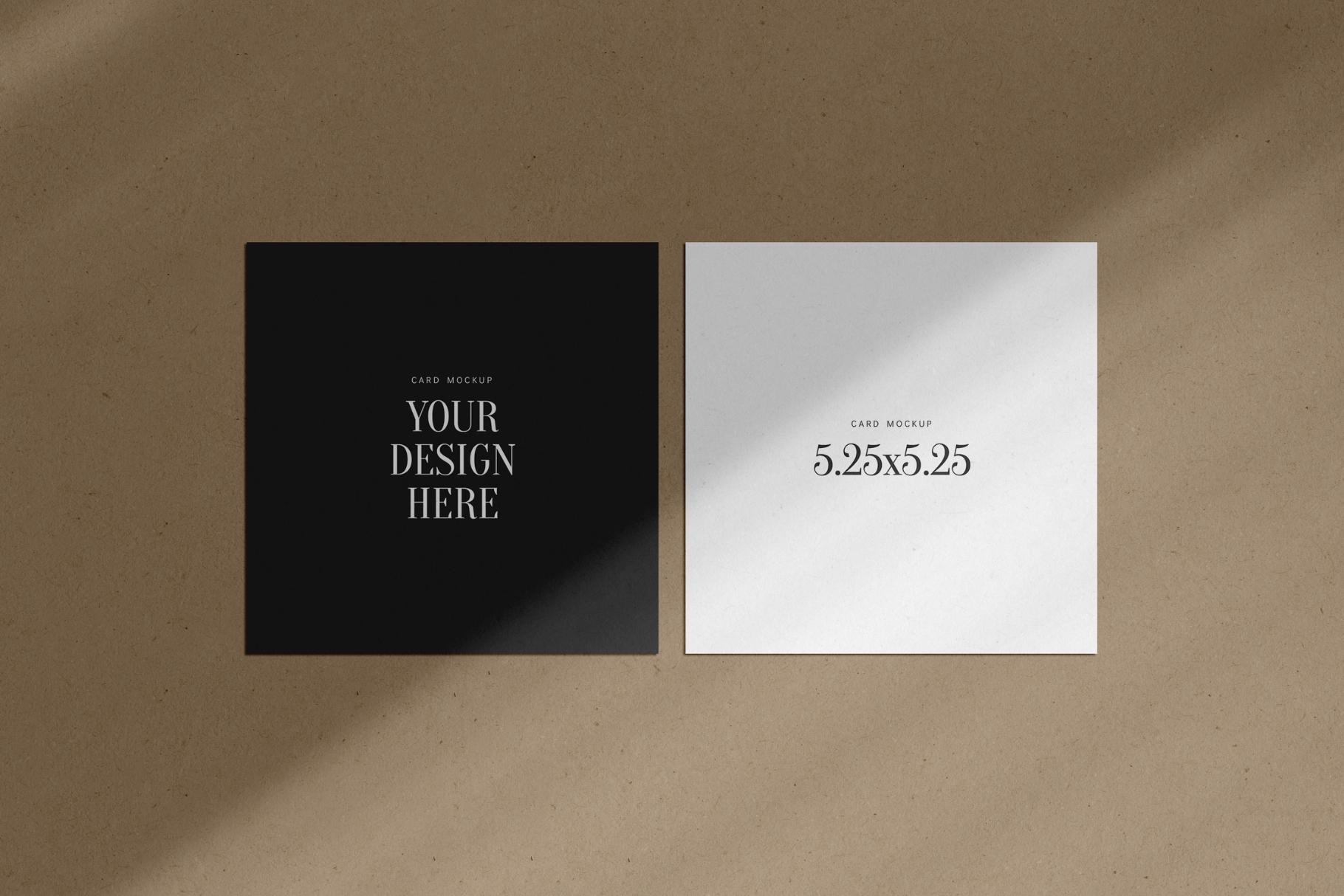 Paper Mockup Set 04: Square Card Mockup - Design Cuts