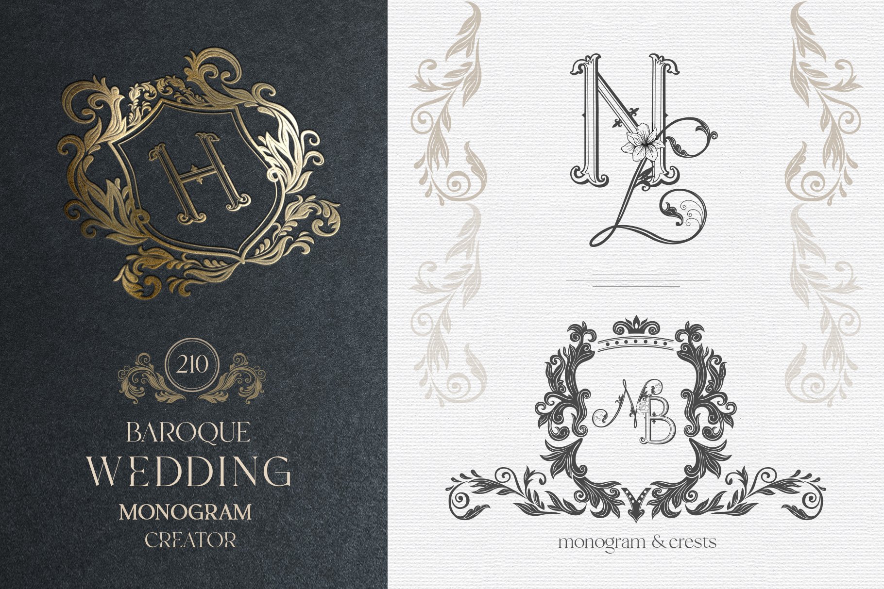 Wedding Monogram AM  Branding & Logo Templates ~ Creative Market