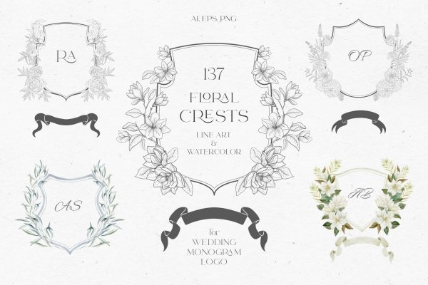 Wonder Flowers - Monograms & Logos - Design Cuts