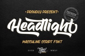Headlight - Masculine Script Font