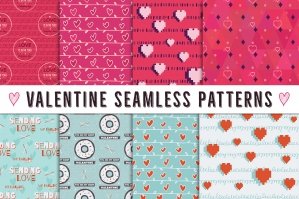 Valentine Digital Papers | Seamless Patterns