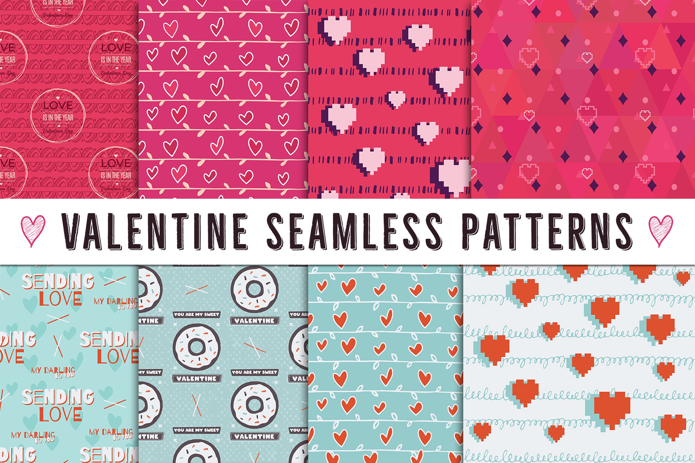 Valentines digital papers, Valentine's day scrapbook papers, Valentine –  MUJKA CLIPARTS