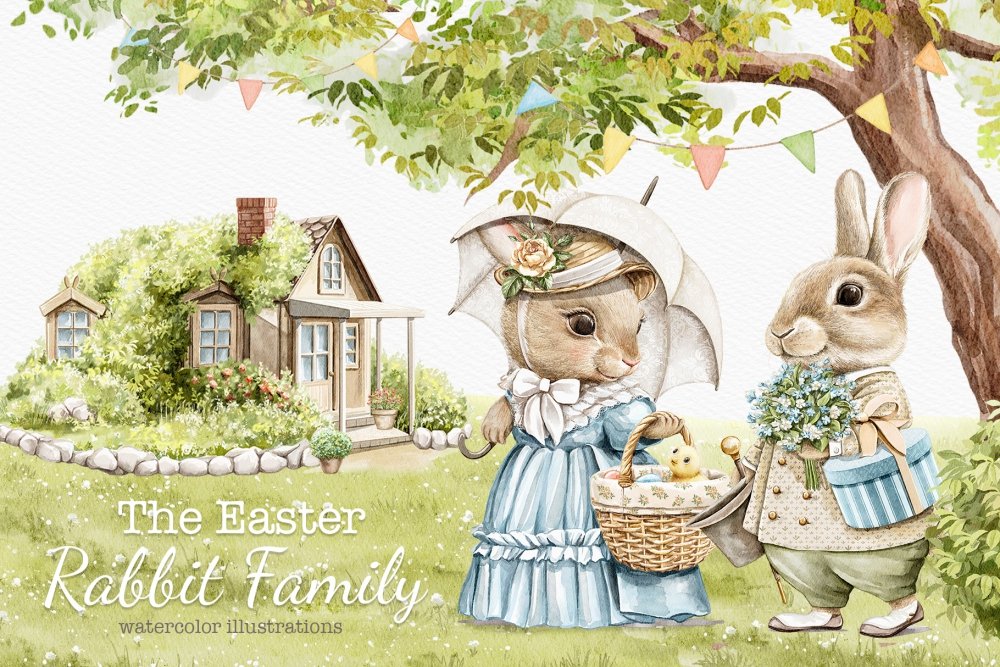 The Easter Rabbit Family