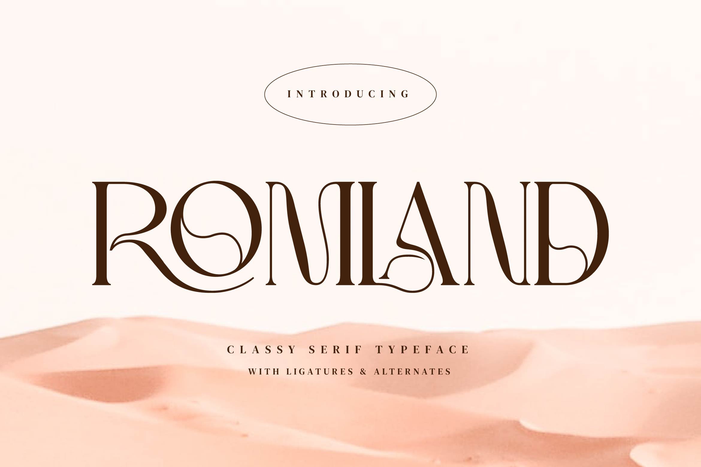 ROMLAND - Classy Ligature Font - Design Cuts