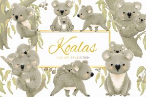 Koalas Clip Art Collection