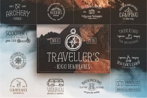 30 Retro Travel Logos & Fonts