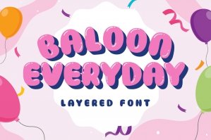 Baloon Everyday - Layered Font