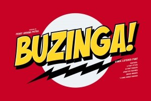 Buzinga | Comic Layered Font