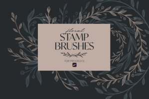 Floral Wreath And Frames Procreate Stamp Brushes