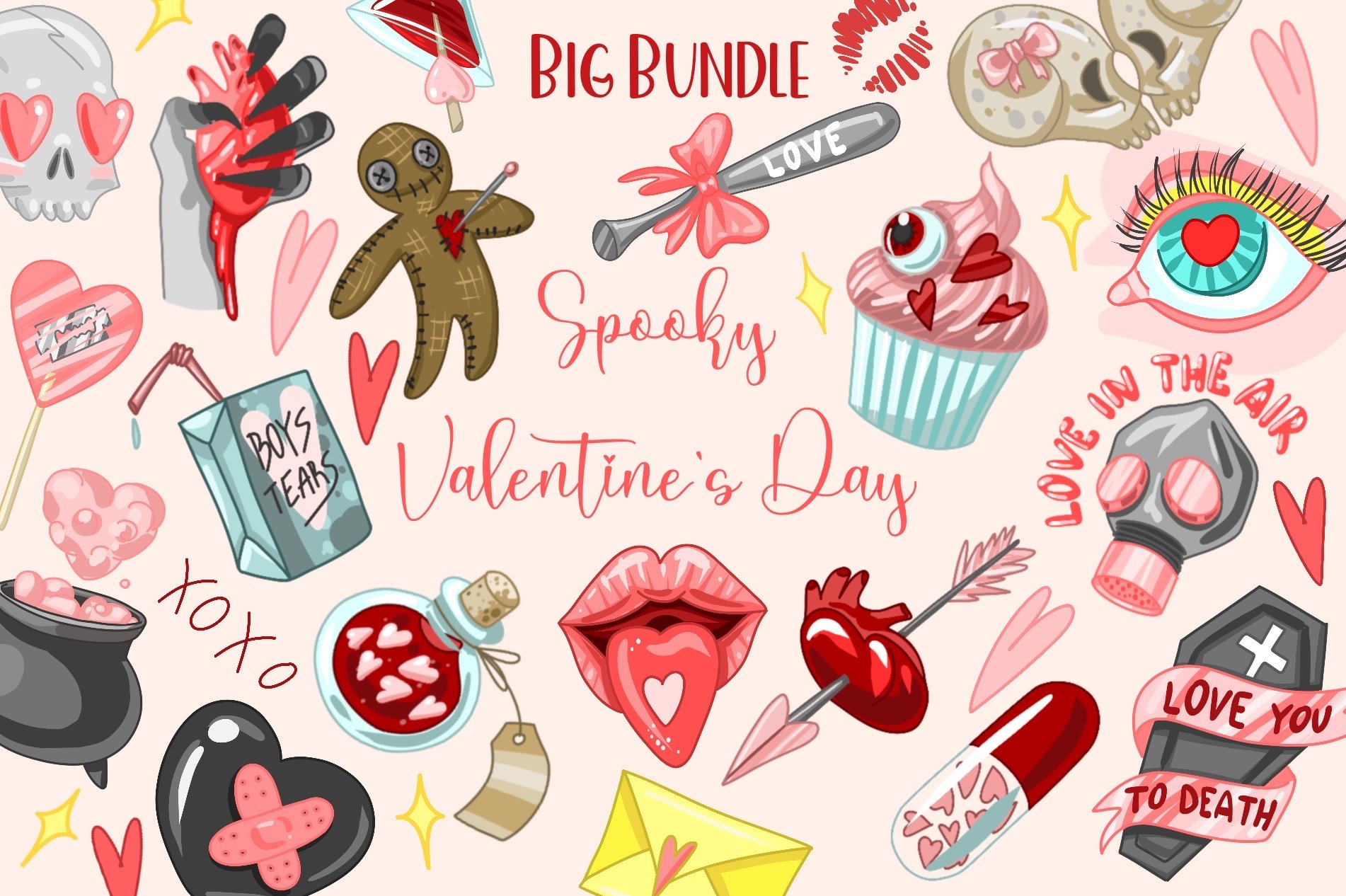 Creepy And Cute Valentines Day - Design Cuts